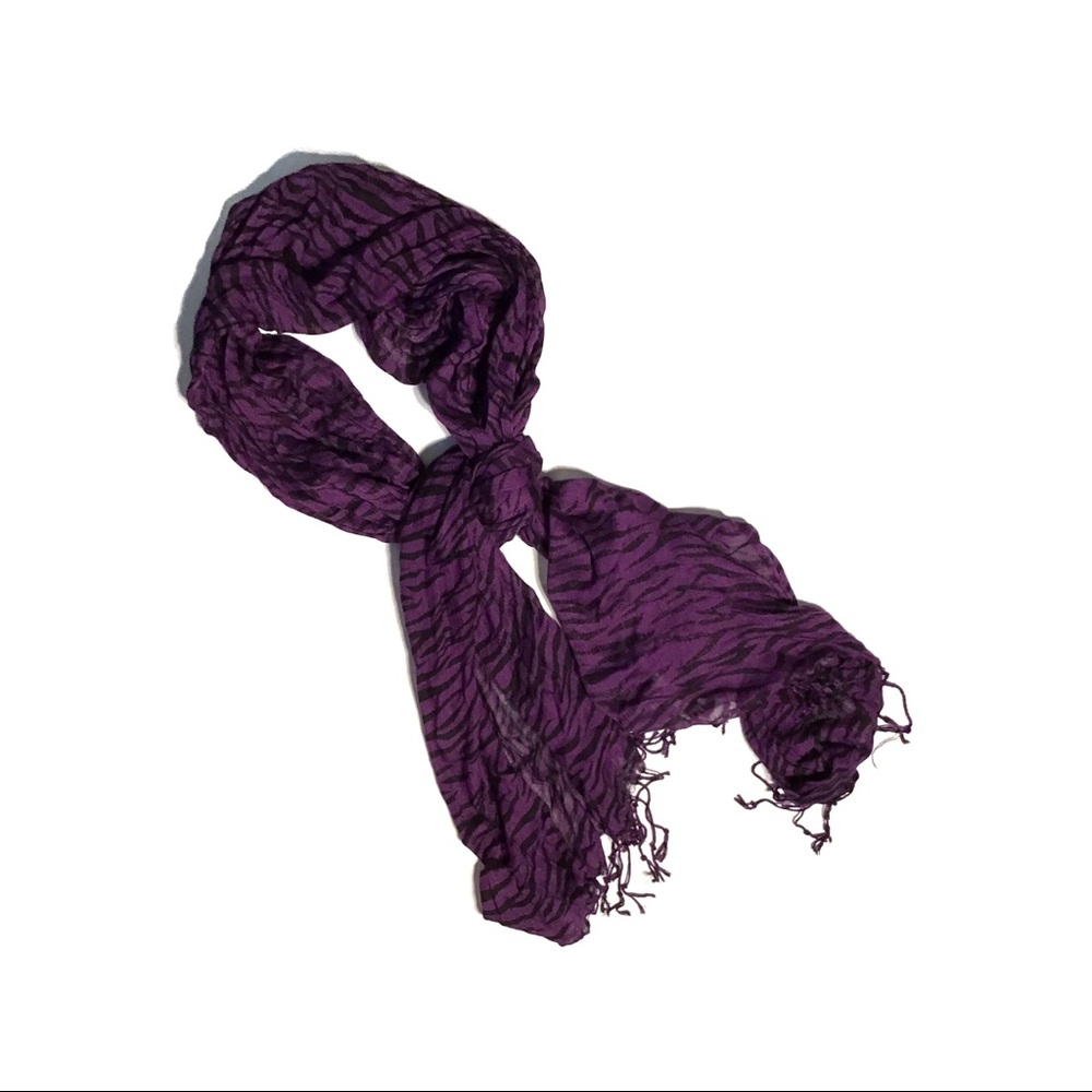 Purple Zebra Lightweight Scarf